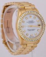 Rolex DateJust President MOTHER OF PEARL DIAMOND 31mm 18K Yellow Gold 68278