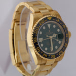 ORIGINAL GREEN DIAL Rolex GMT-Master II Ceramic Black 18K Gold 40mm 116718 BOX