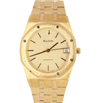 Vintage Bulova Royal Oak Champagne Gold Tone Stainless Steel 36mm 4420301 Watch