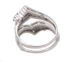 Women's Modern 14K White Gold 0.76ctw Diamond Guard Insert Wrap Enhancer Ring