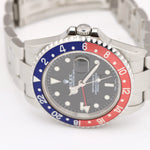 UNPOLISHED Rolex GMT-Master II NO HOLES 40mm 16710 Blue Red PEPSI Steel Watch
