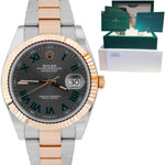 2020 Rolex DateJust 41 WIMBLEDON Everose Gold Two-Tone Oyster Steel Watch 126331