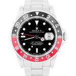 UNPOL. 1991 Rolex GMT-Master II COKE Red Black 40mm Steel Watch Date 16710 B+P