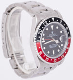 UNPOL. 1991 Rolex GMT-Master II COKE Red Black 40mm Steel Watch Date 16710 B+P