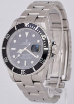 UNPOLISHED PAPERS Rolex Submariner Date REHAUT Black RANDOM SERIAL 16610 B+P