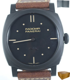 NEW Panerai PAM 577 Radiomir 1940 3 Days 48mm Black Ceramic Brown PAM0