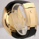 UNPOLISHED Rolex Sky-Dweller 18K Yellow Gold Rubber BLACK DIAL 42mm 326238 Watch