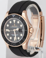 NEW STICKERED 2022 Rolex Yacht-Master 18K Rose Gold Oysterflex 37mm 268655