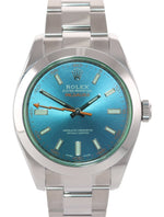 MINT 2017 PAPERS Rolex Milgauss Blue Dial Anniversary Green 116400GV Steel Watch