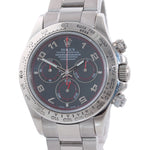Rolex Daytona Black Racing Dial 116509 18k White Gold 40mm Watch Box