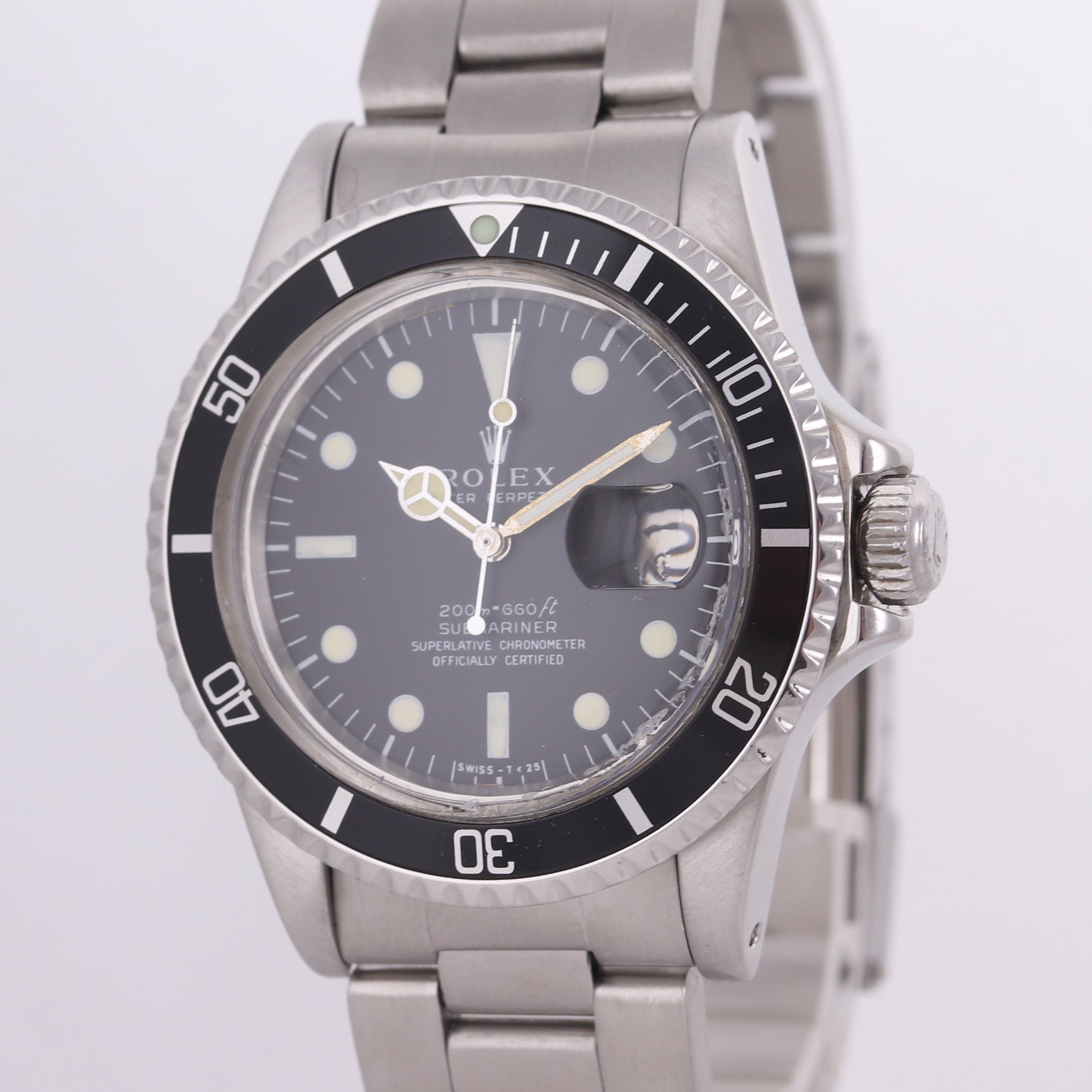 Rolex Submariner 1680 Stainless Steel Vintage Watch Oyster Bracelet 93150 Matte