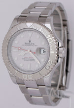 MINT Rolex Yacht-Master PAPERS Steel Platinum Stainless Steel 40mm 116622 B+P