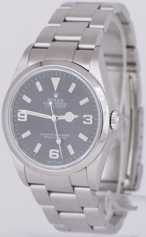 Rolex Explorer I Black 36mm 3-6-9 Stainless Steel Oyster Automatic Watch 114270