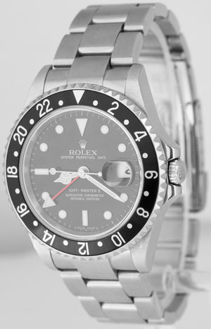 2006 Rolex GMT-Master II 40mm Z Black 16710 Stainless Steel SEL Black Watch BP