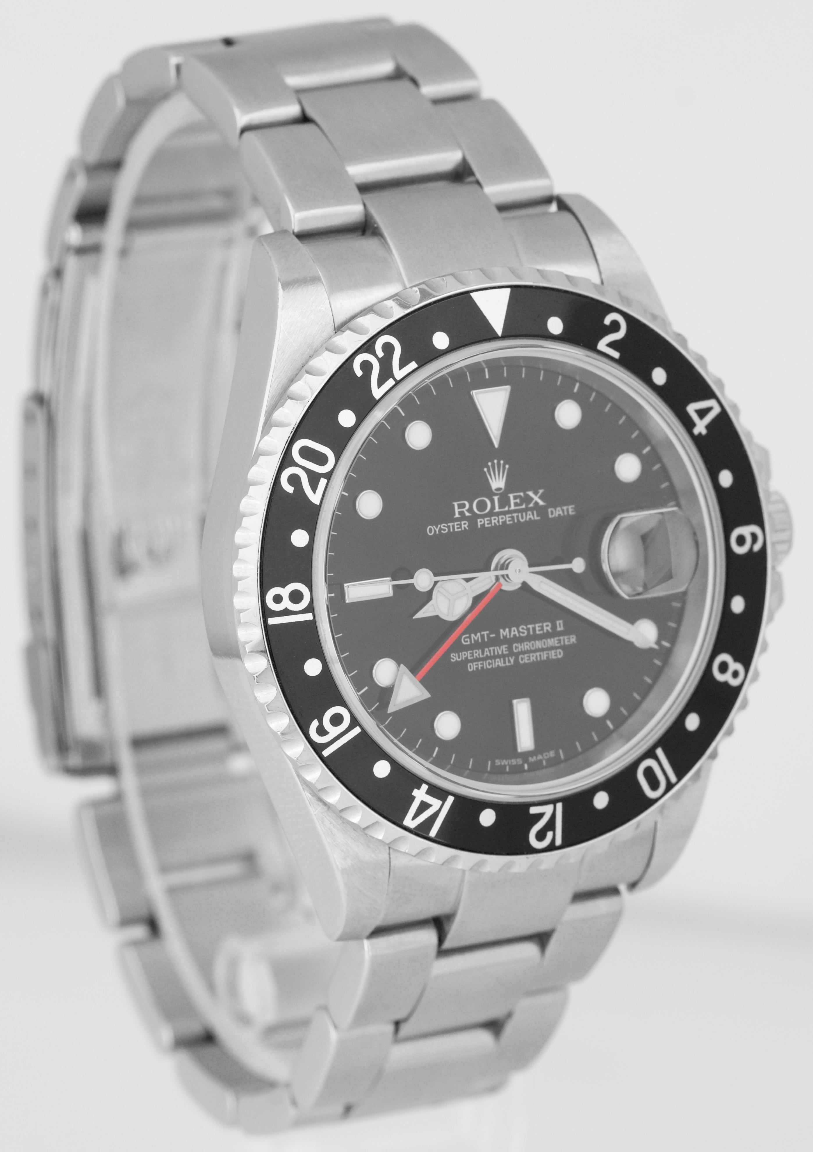 2006 Rolex GMT-Master II 40mm Z Black 16710 Stainless Steel SEL Black Watch BP