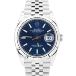 NEW 2021 Rolex DateJust 36 Blue 36mm Fluted Steel Gold Jubilee Watch 126234