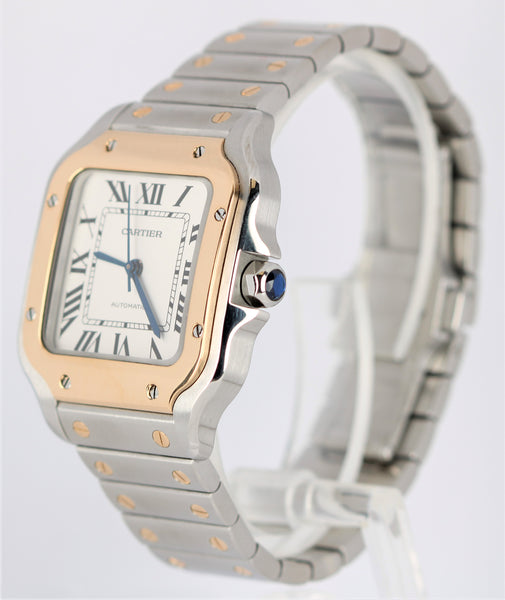 Cartier santos sale 2 tone