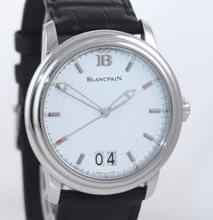 BLANCPAIN LEMAN GRANDE DATE WHITE DIAL Black Strap