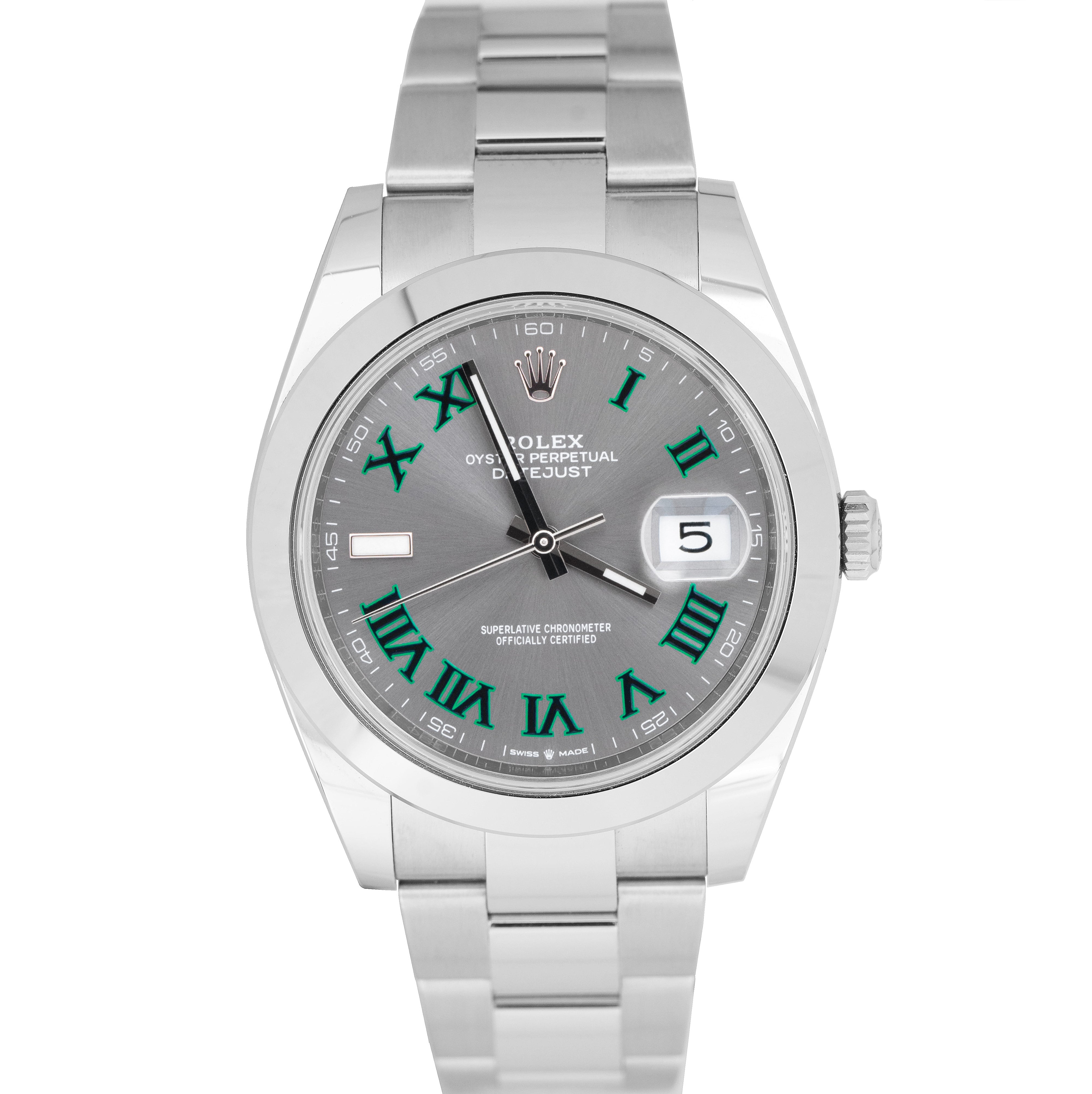 Rolex Datejust 41mm Wimbledon Dial 2021 Automatic Men's Watch Oyster Fluted  Date