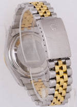 Rolex DateJust 36mm CREAM BOILER GAUGE 18K Yellow Gold Steel JUBILEE 16013