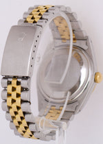 Rolex DateJust 36mm CREAM BOILER GAUGE 18K Yellow Gold Steel JUBILEE 16013