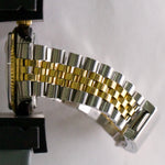 Rolex DateJust 36mm CREAM BOILER GAUGE 18K Yellow Gold Steel JUBILEE 16013