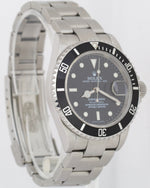 Rolex Submariner Date Black REHAUT Stainless Steel 40mm Oyster 16610 Watch