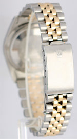 Rolex DateJust Two-Tone 18K Gold Steel Champagne Tapestry 36mm 16013 Watch