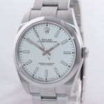 NEW 2019 PAPERS Rolex Oyster Perpetual Steel 39mm White Dial 114300 Watch Box