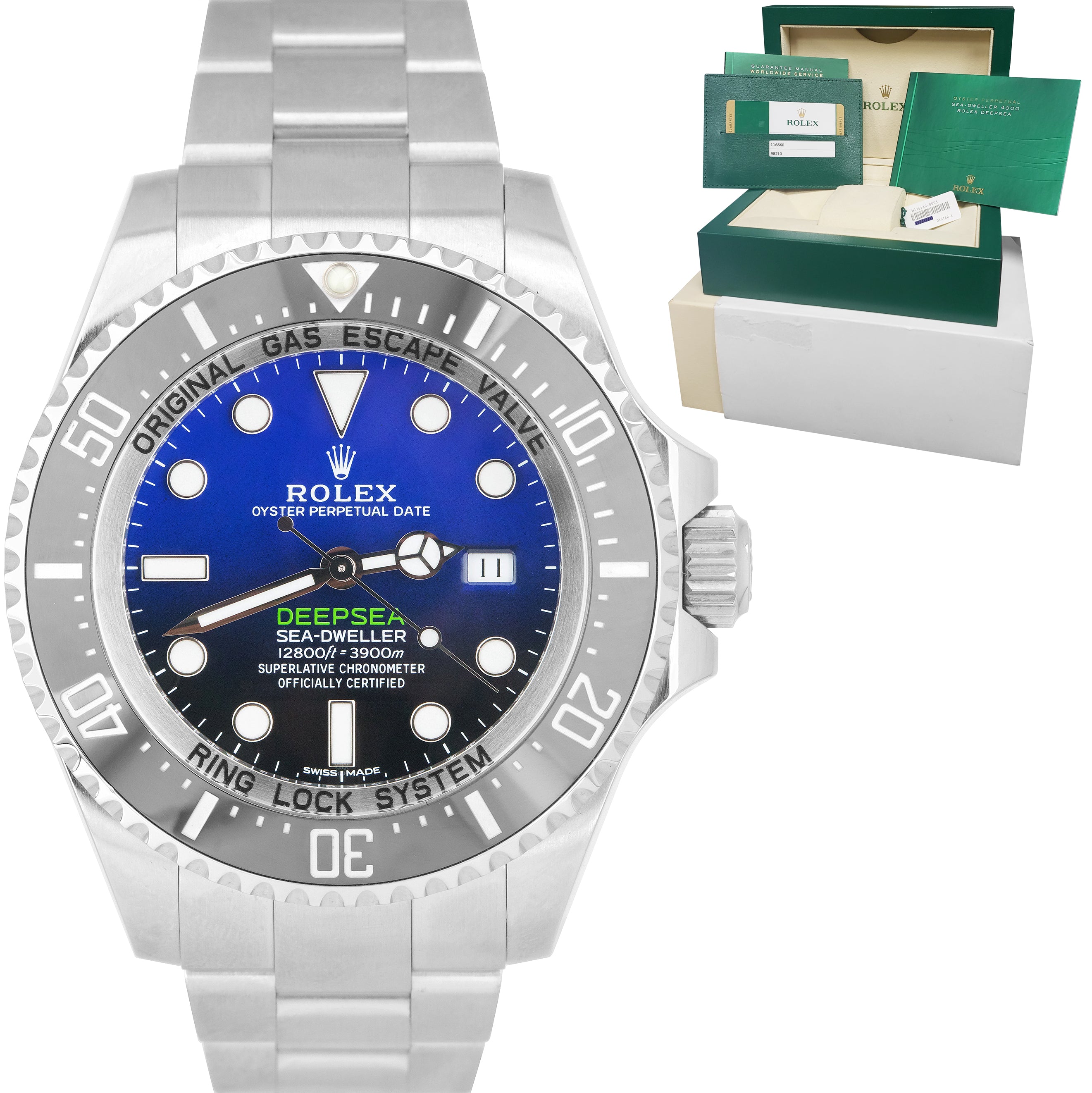 2018 Rolex Sea Dweller Deepsea James Cameron Blue Black 116660 44mm