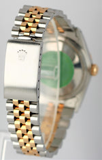 UNPOL. Top Condition Compete Rolex DateJust Black Tapestry TT 36mm 16013 Watch