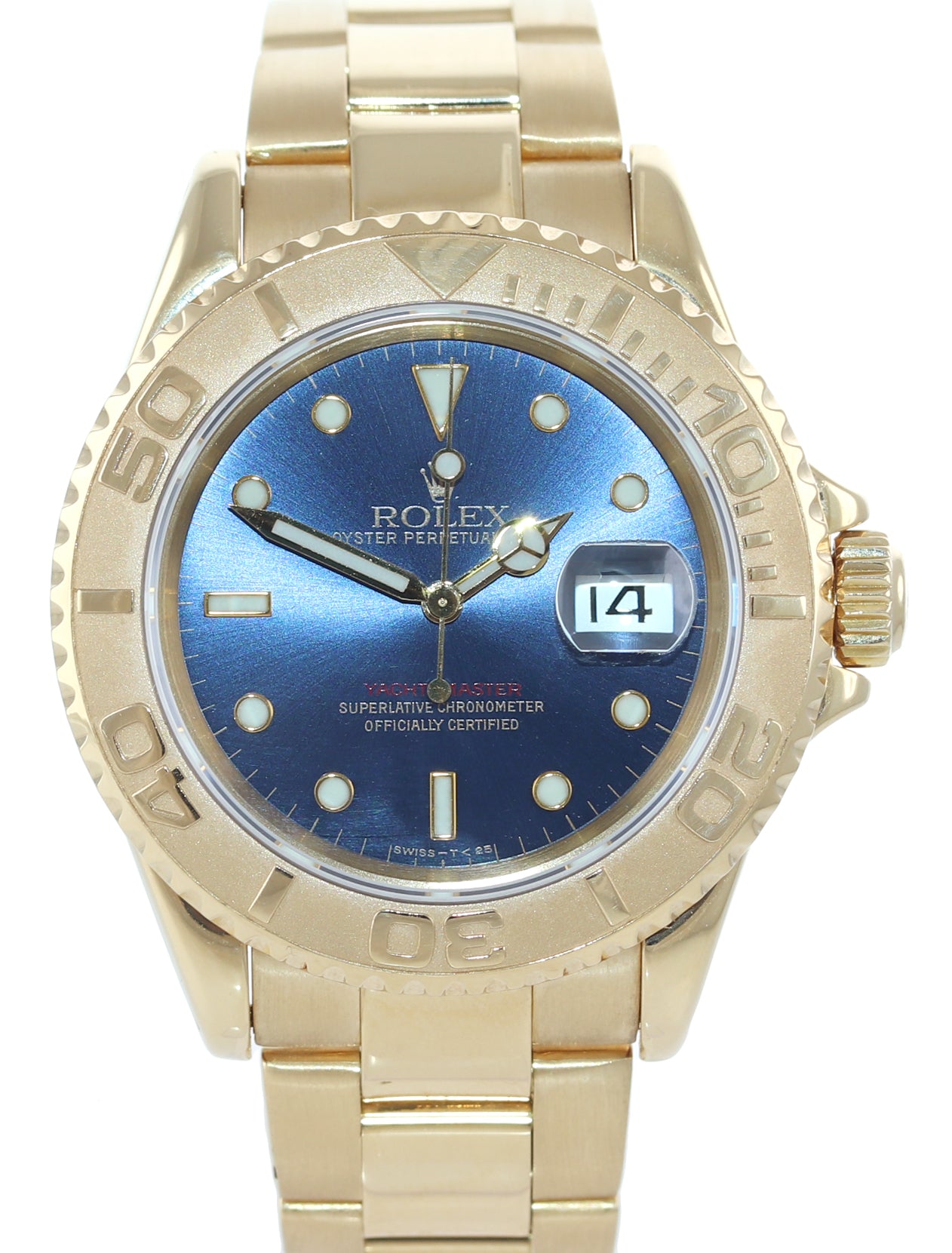 Rolex 16628 Yacht Master 16628 Blue Dial 18K Yellow Gold (46549