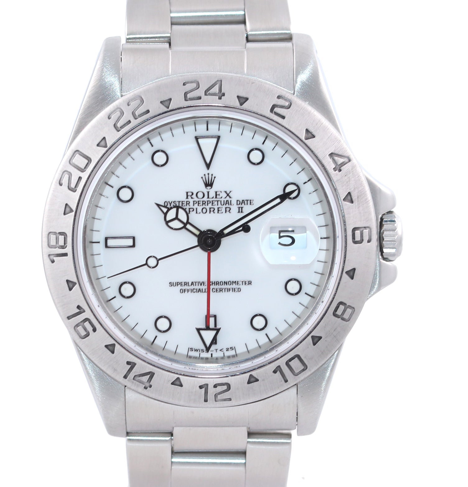 Rolex 16570 Stainless Steel White Polar Tritium Dial GMT 40mm Watch