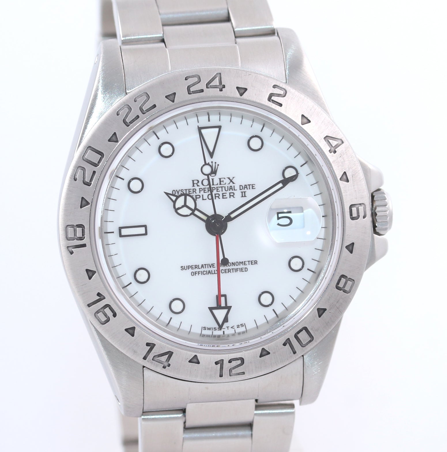 Rolex 16570 Stainless Steel White Polar Tritium Dial GMT 40mm Watch