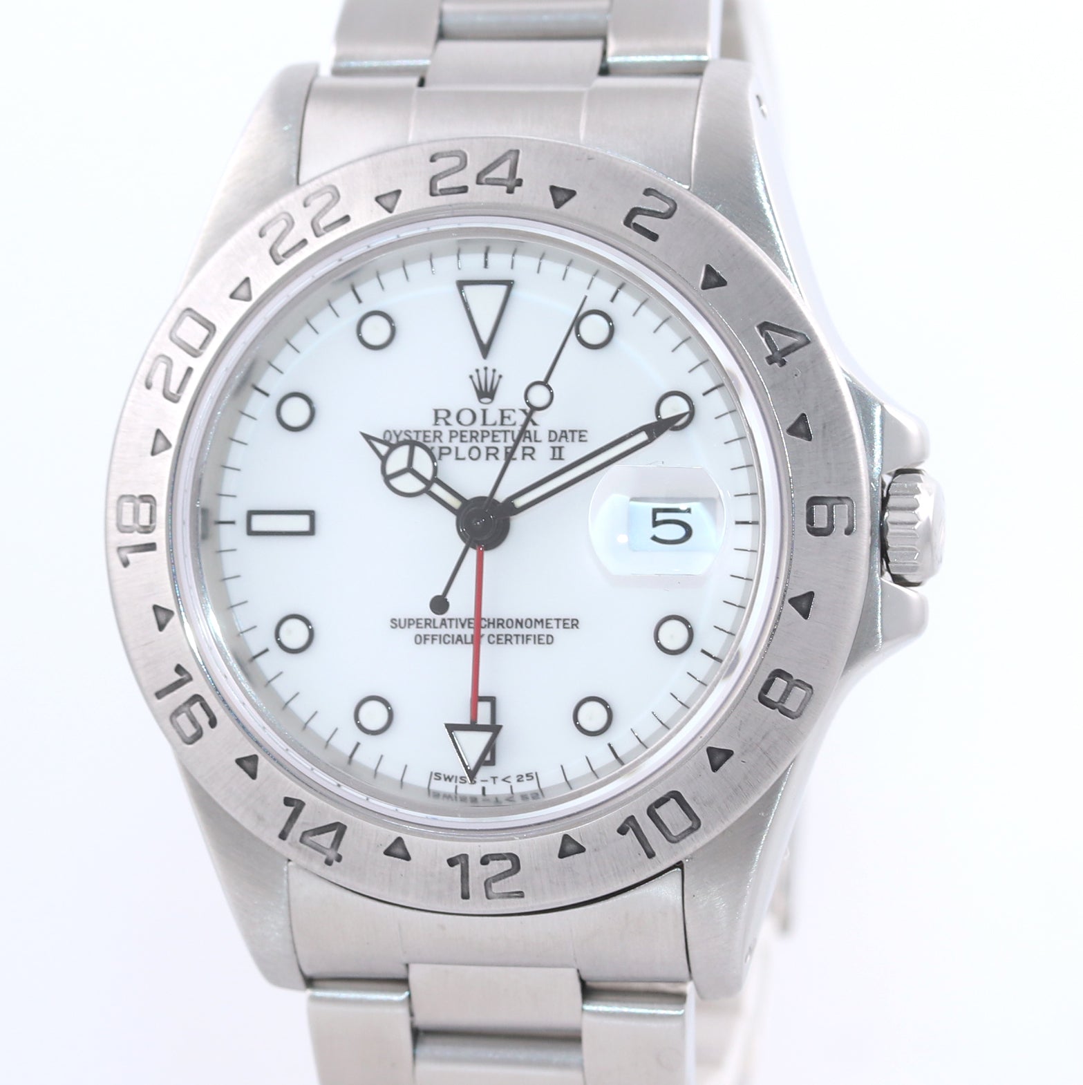 Rolex 16570 Stainless Steel White Polar Tritium Dial GMT 40mm Watch