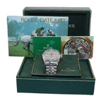 PAPERS Rolex DateJust 36mm 16234 Steel Silver Stick Jubilee 18k Fluted Watch