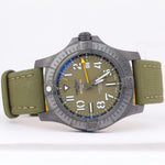 PAPERS Breitling Avenger GMT Night Mission 45 TITANIUM 45mm GREEN V32395 B+P