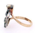 Victorian 0.75ctw Rose Cut Diamond Cocktail Ring - 14k Yellow Gold & Platinum