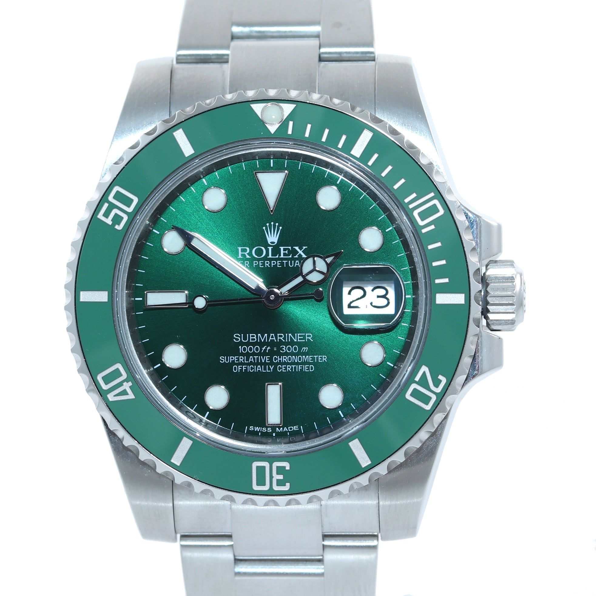 2019 MINT Rolex Submariner Hulk 116610LV Green 40mm Ceramic Watch Box