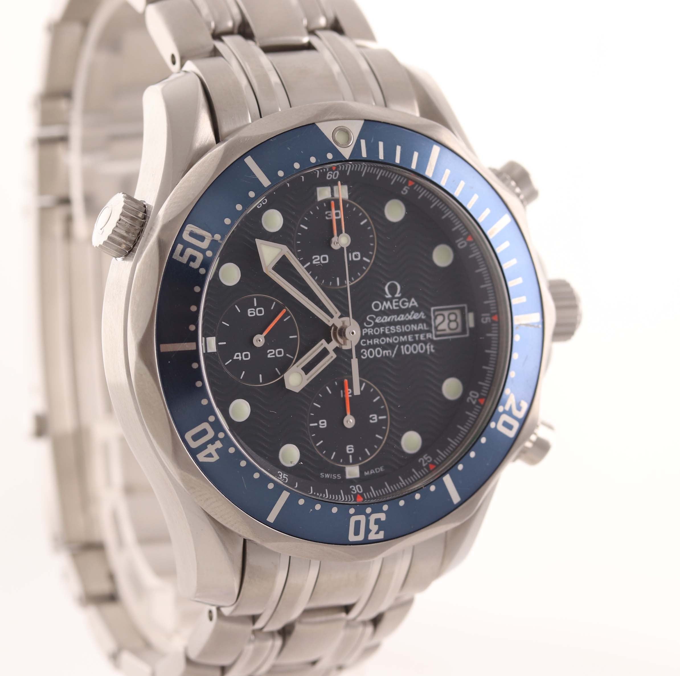 Omega Seamaster Pro Chronograpgh 300M 2599.80 Blue Wave Automatic 41.5mm Watch