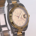NOS Rolex DateJust 116263 Turn-O-Graph 36mm Thunderbird Champagne Watch Box