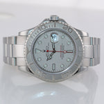 PAPERS MINT Rolex Yacht-Master 16622 Steel Platinum Dial Bezel 40mm Watch Box