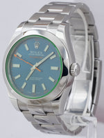 2015 Rolex Milgauss Z-Blue Green Anniversary 116400 GV Stainless Steel Watch