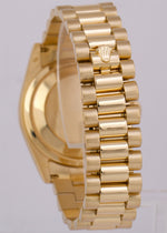 Rolex Day-Date President FAT BUCKLE Silver 18K Yellow Gold 36mm 118238 Watch