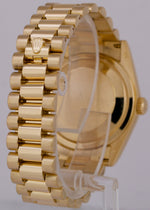 Rolex Day-Date President FAT BUCKLE Silver 18K Yellow Gold 36mm 118238 Watch