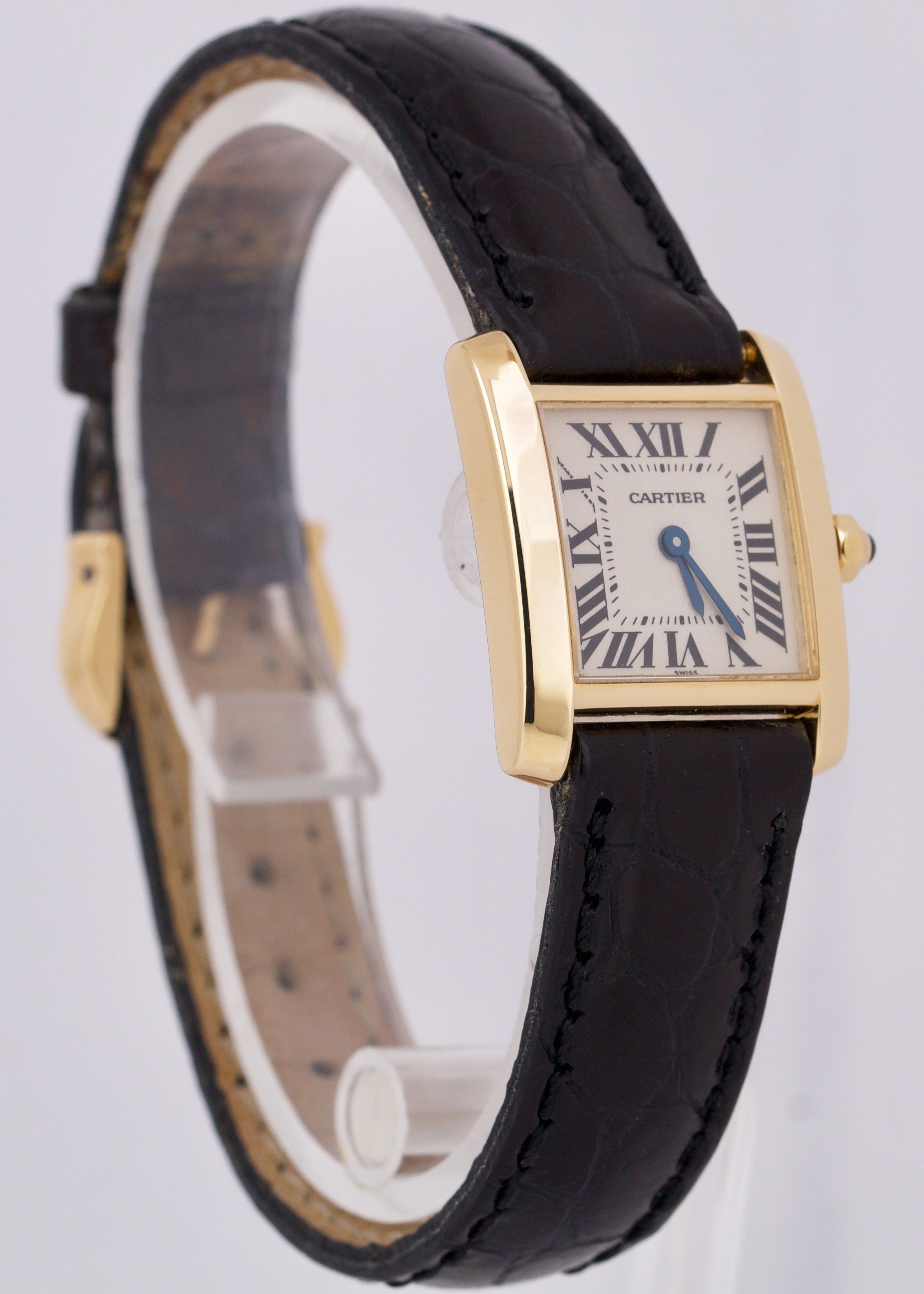 PAPERS Cartier Tank Francaise 18k Yellow Gold Ivory 20mm Quartz Leathe