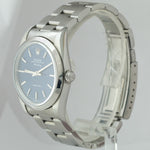 PAPERS BOX Rolex Oyster Perpetual Air-King 34mm Blue Stick Oyster Watch 14000