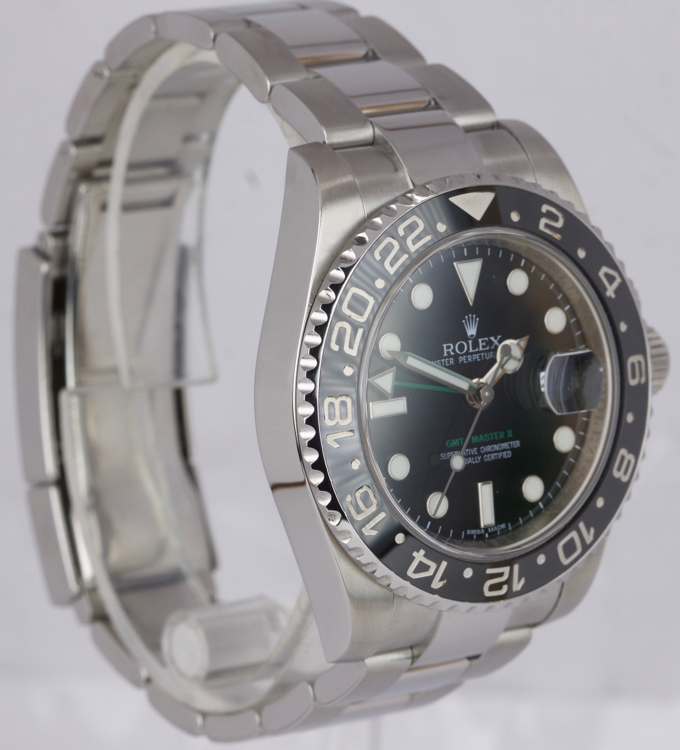2010 MINT Rolex GMT-Master II Stainless Black 40mm Ceramic 116710 LN Date Watch