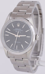 MINT Rolex Air-King Precision BLACK Stainless Steel 34mm Automatic Watch 14000
