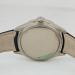 Rolex Cellini Date 18k WHITE GOLD Blue Guilloche Leather 39mm 50519 Watch